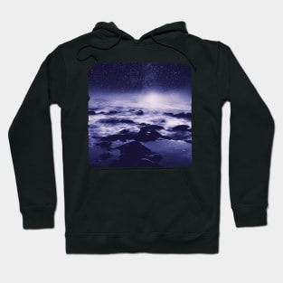 Stardust Ocean - Seascape at Night Hoodie